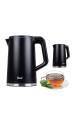 Obrázok pre IDEAL Konvice 1,7 l, ocelové tělo, výkon 1500 W, černá
