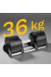 Obrázok pre REBEL ACTIVE Litinová automatická činka 36 kg, 2kg stupňovitě