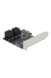 Obrázok pre DeLOCK Karta PCI Express x1 SATA se 4 porty - Low Profile
