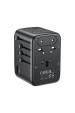 Obrázok pre Napájecí nabíječka - Unitek 65W Universal Travel Adapter (P1122ABK01) | 1xUSB-A 3xUSB-C 1xAC