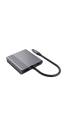 Obrázok pre Gembird A-CM-COMBO3-04 Víceportový adaptér USB typu C 3 v 1 (2x USB port + 2x HDMI + PD), vesmírně šedý