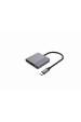 Obrázok pre Gembird A-CM-COMBO3-05 Víceportový adaptér USB typu C 3 v 1 (USB port + HDMI + USB-C video), vesmírně šedý