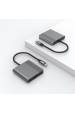 Obrázok pre Gembird A-CM-COMBO3-05 Víceportový adaptér USB typu C 3 v 1 (USB port + HDMI + USB-C video), vesmírně šedý