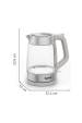 Obrázok pre Tefal Glass Kettle KI605B30 elektrická konvice 1,7 l 2200 W Šedá, Stříbrná, Průhledná