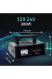 Obrázok pre Qoltec 52514 Nabíječka 12V 24V 25A | Usměrňovač s funkcí opravy pro AGM GEL SLA baterie | LCD