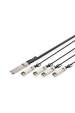 Obrázok pre Digitus DN-81321 InfiniBand a optický kabel 1 m QSFP+ 4x SFP+ Černá