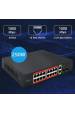 Obrázok pre Qoltec 52292 Gigabitový ethernetový PoE přepínač | 16x RJ45 | 2x RJ45 uplink | 2x SFP | 1000 Mb/s