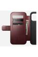 Obrázok pre Nomad Modern Leather Folio pouzdro pro mobilní telefony 16 cm (6.3") Burgundsko