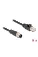 Obrázok pre DeLOCK Kabel M12, A-kódovaný, 8 pin, ze zástrčkového na RJ45 zástrčkového konektor, PVC, 5 m