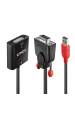 Obrázok pre Lindy 38184 adaptér k video kabelům 0,2 m DVI-D VGA (D-Sub) + USB Černá, Oranžová