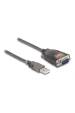 Obrázok pre DeLOCK Adaptér z rozhraní USB 2.0 Typu-A na 1 x 9 pinový zástrčkový konektor sériového rozhraní RS-232 D-Sub s maticemi, se 3 x LED, délky 1 m