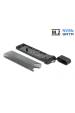 Obrázok pre DeLOCK Externí kombinované pouzdro USB Type-C pro M.2 NVMe PCIe nebo pro SATA SSD - beznástrojové