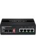 Obrázok pre Trendnet TI-UPG62 síťový přepínač Nespravované L2 Gigabit Ethernet (10/100/1000) Podpora napájení po Ethernetu (PoE) Černá