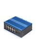 Obrázok pre Digitus DN-651151 síťový přepínač Nespravované Gigabit Ethernet (10/100/1000) Podpora napájení po Ethernetu (PoE) Černá, Modrá