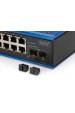 Obrázok pre Digitus DN-651151 síťový přepínač Nespravované Gigabit Ethernet (10/100/1000) Podpora napájení po Ethernetu (PoE) Černá, Modrá
