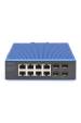Obrázok pre Digitus DN-651153 síťový přepínač Nespravované Gigabit Ethernet (10/100/1000) Podpora napájení po Ethernetu (PoE) Černá, Modrá