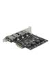 Obrázok pre DeLOCK PCI Express x1 Karta na 4 x externí USB Typ-A samice SuperSpeed USB (USB 3.2 Gen 1)