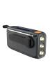 Obrázok pre Extralink RADIO AWARYJNE BLUETOOTH SOLARNE Z KORBKA DYNAMO POWERBANK 4000MAH Z LATARKA SOS BT-4000 Cestovní Analogový a digitální Černá, Oranžová