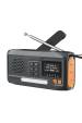 Obrázok pre Extralink RADIO AWARYJNE BLUETOOTH SOLARNE Z KORBKA DYNAMO POWERBANK 4000MAH Z LATARKA SOS BT-4000 Cestovní Analogový a digitální Černá, Oranžová