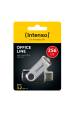 Obrázok pre Intenso USB 256GB OFFICE LINE 3.2 Gen1 Silver-Black USB paměť USB Typ-A 3.2 Gen 1 (3.1 Gen 1) Černá, Stříbrná