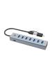 Obrázok pre Conceptronic HUBBIES21GP rozbočovač rozhraní USB 3.2 Gen 1 (3.1 Gen 1) Type-A 5000 Mbit/s Šedá