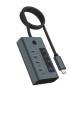 Obrázok pre ICY BOX IB-HUB1454-C31 USB 3.2 Gen 1 (3.1 Gen 1) Type-C 10000 Mbit/s Modrá, Šedá