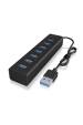 Obrázok pre ICY BOX IB-HUB1700-U3 USB 3.2 Gen 1 (3.1 Gen 1) Type-A 5000 Mbit/s Černá