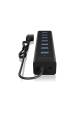 Obrázok pre ICY BOX IB-HUB1700-U3 USB 3.2 Gen 1 (3.1 Gen 1) Type-A 5000 Mbit/s Černá