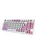 Obrázok pre MSI FORGE GK600 TKL WIRELESS VIOLET klávesnice Hraní USB + Bluetooth QWERTY Španělský Růžová, Fialová, Bílá