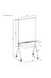 Obrázok pre Mobilní tabule Ergo Office se suchým stíráním, vertikální orientace, bílá, jednostranná, s policí, rozměry tabule 1190x790 mm, ER-305