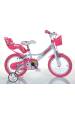 Obrázok pre Dino Bikes 144R-UN jízdní kolo Městské kolo 35,6 cm (14") Ocel Růžová, Bílá