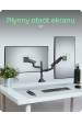 Obrázok pre ICY BOX IB-MS702-T Držák/stojan na monitor 144,8 cm (57") Stůl Černá