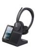Obrázok pre Yealink WH64 Workstation Dual Headset Sluchátka s mikrofonem Kabelový a bezdrátový Přes hlavu Kancelář / call centrum USB typu C Bluetooth Nabíjecí podstavec Černá