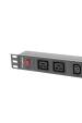 Obrázok pre LANBERG POWER STRIP RACK PDU (1U, 16A,2XC19,8XC13)