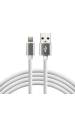 Obrázok pre everActive USB Lightning kabel 1 m - bílý, silikonový, podpora rychlého nabíjení, 2,4 A - CBS-1IW