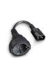 Obrázok pre Gembird PC-SFC14M-01 napájecí adaptér IEC320 C14 -> SCHUKO (F) na 15 cm kabelu