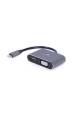 Obrázok pre Cablexpert A-USB3C-HDMIVGA-01 USB grafický adaptér Šedá