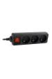 Obrázok pre Gembird EG-PSU3F-01 přepěťová ochrana Černá 3 AC zásuvky / AC zásuvek 230 V 0,6 m